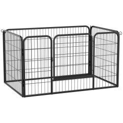 Barrière de sécurité parc enclos chien modulable pliable porte acier